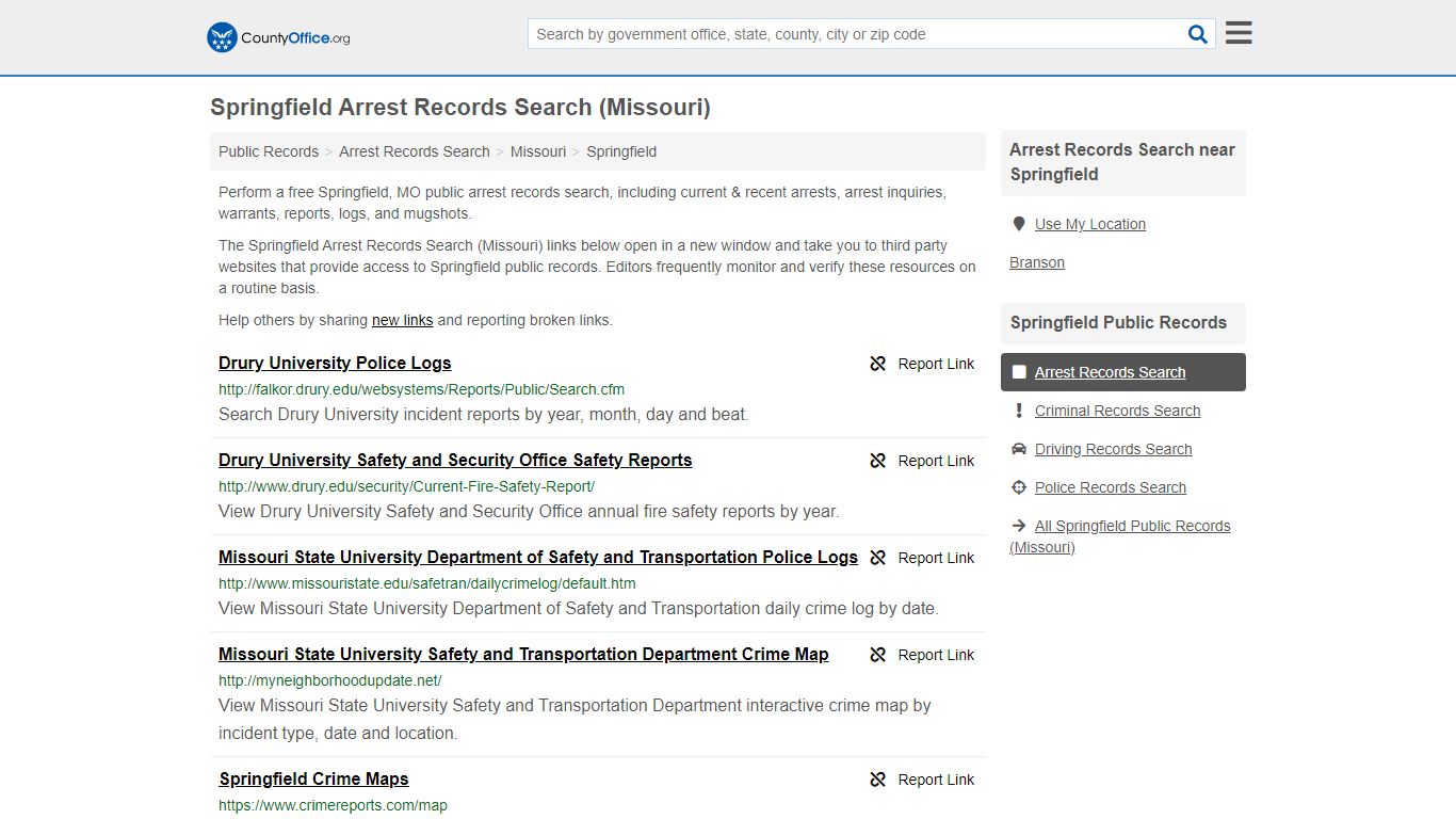 Arrest Records Search - Springfield, MO (Arrests & Mugshots)